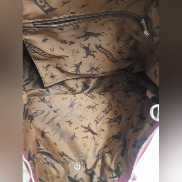 Longchamp - Soft Leather Tote Crossbody Shoulder Bag - Picture 9 of 15